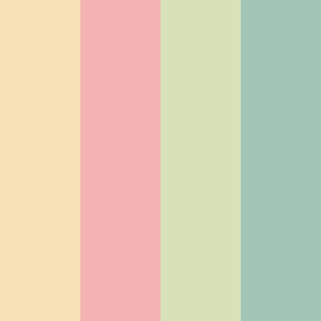 Download peachy beige green color palette PNG image (square)