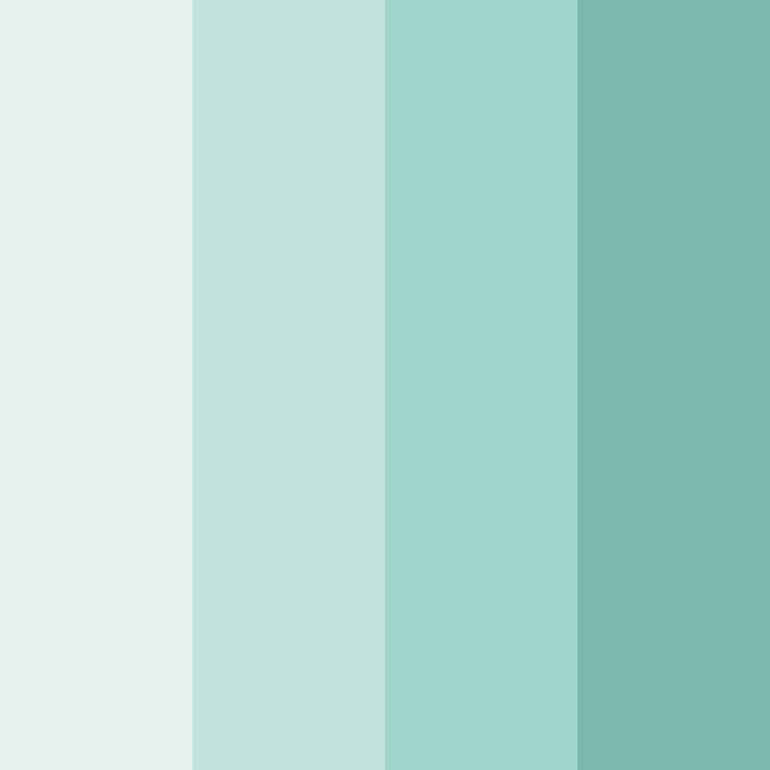 Download serenity in teal color palette PNG image (square)