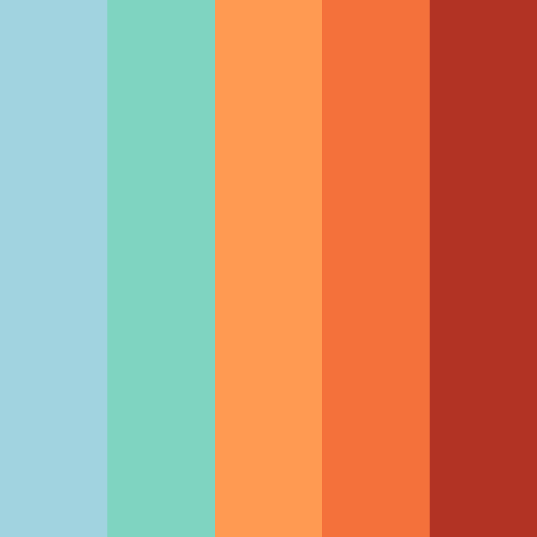 Download colorful beach color palette PNG image (square)