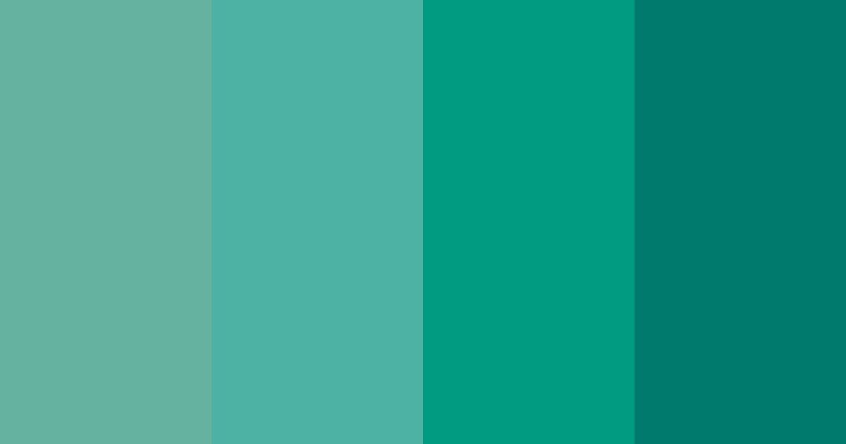 Download teal shades color palette PNG image (landscape)