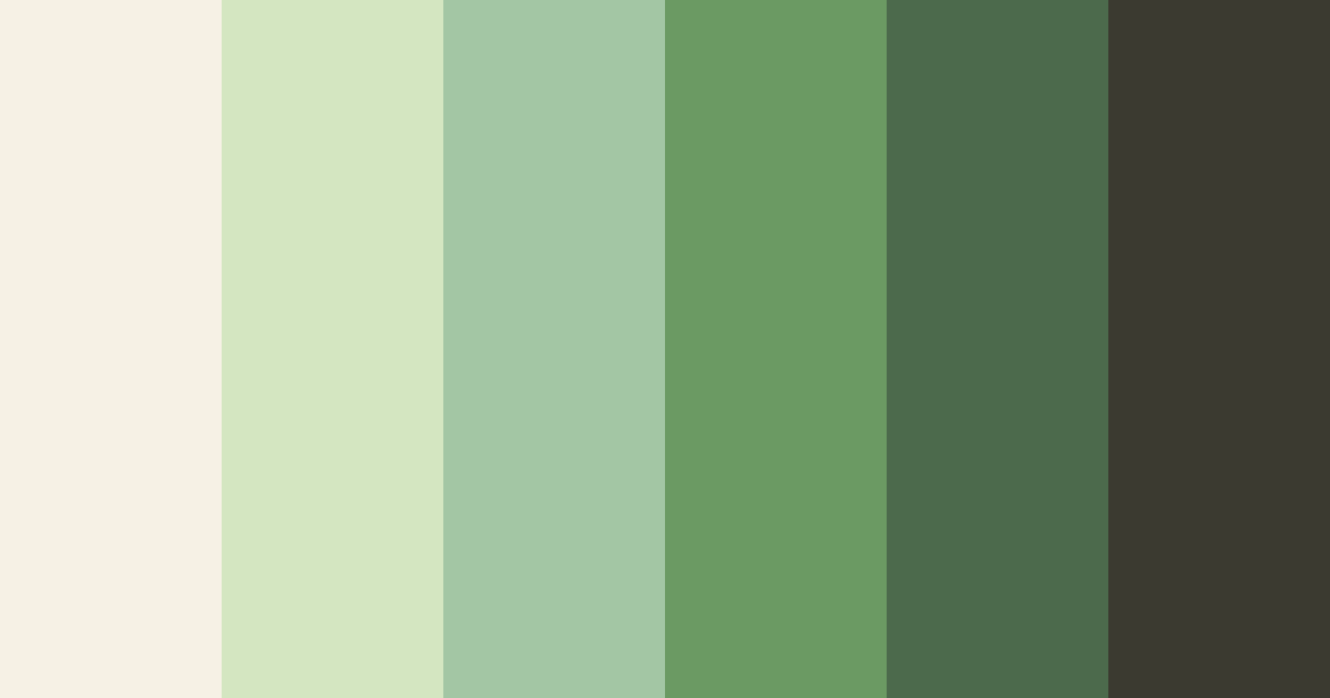 Download earthy green color palette PNG image (landscape)