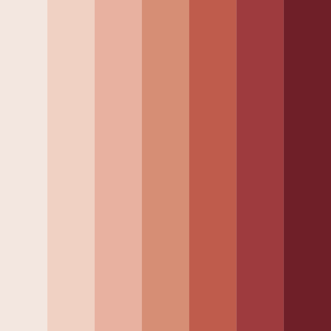 Download red shades color palette PNG image (square)