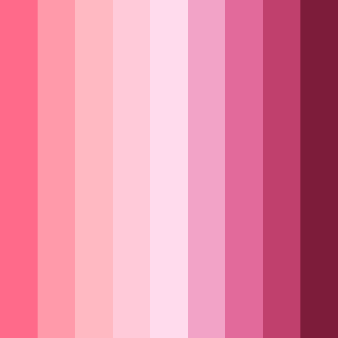 Download blushing blossoms color palette PNG image (square)