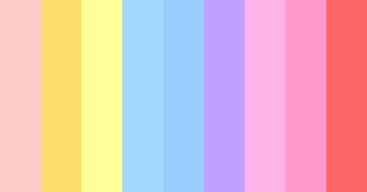 Download colorful rainbow color palette PNG image (landscape)