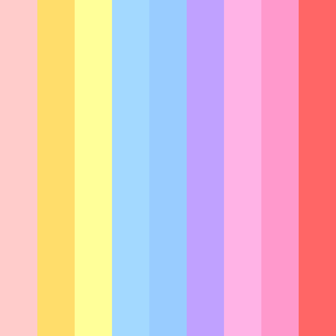 Download colorful rainbow color palette PNG image (square)