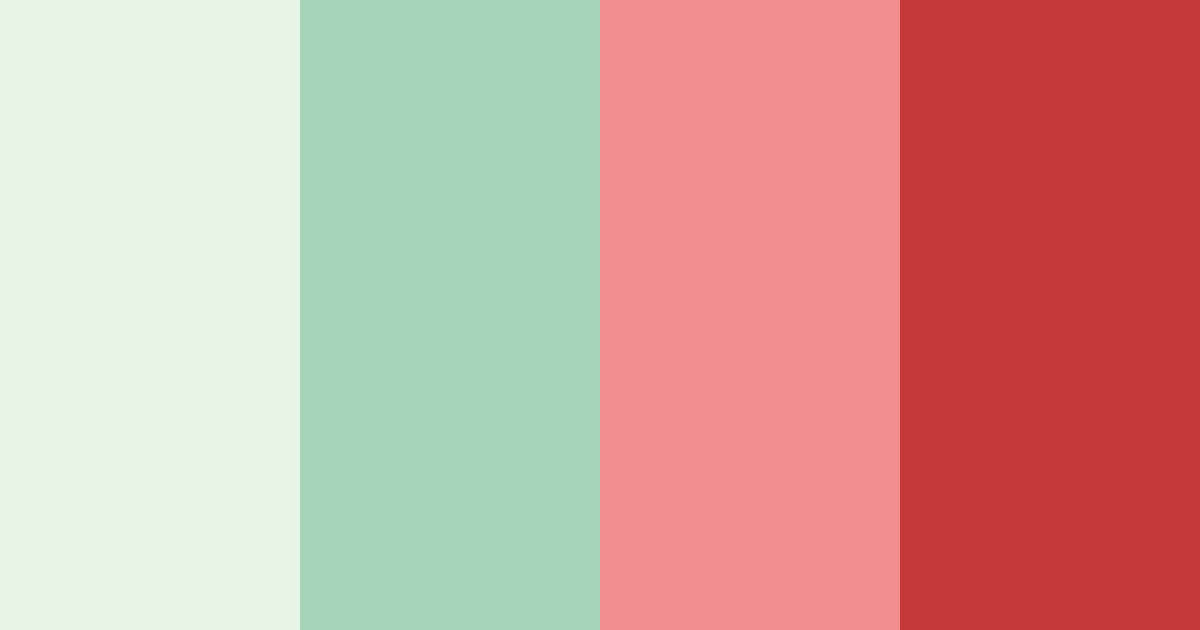 Download fern and crimson harmony color palette PNG image (landscape)