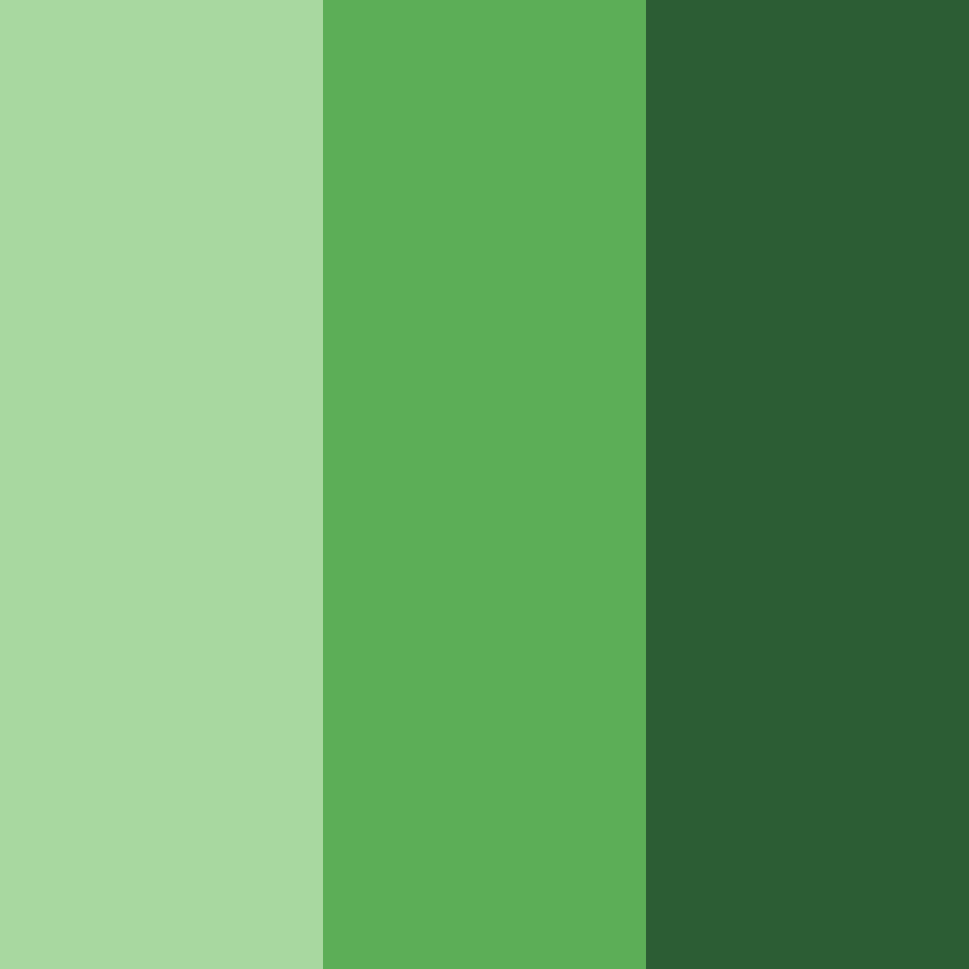 Download deep green shades color palette PNG image (square)