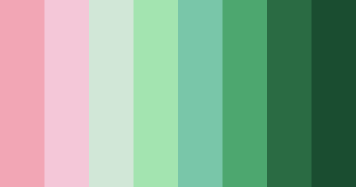 Download pink green strawberry delight color palette PNG image (landscape)