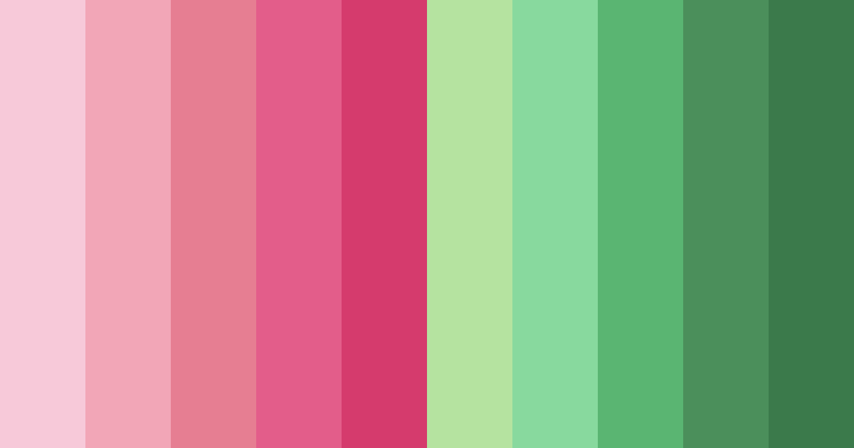 Download pink green strawberry delight color palette PNG image (landscape)