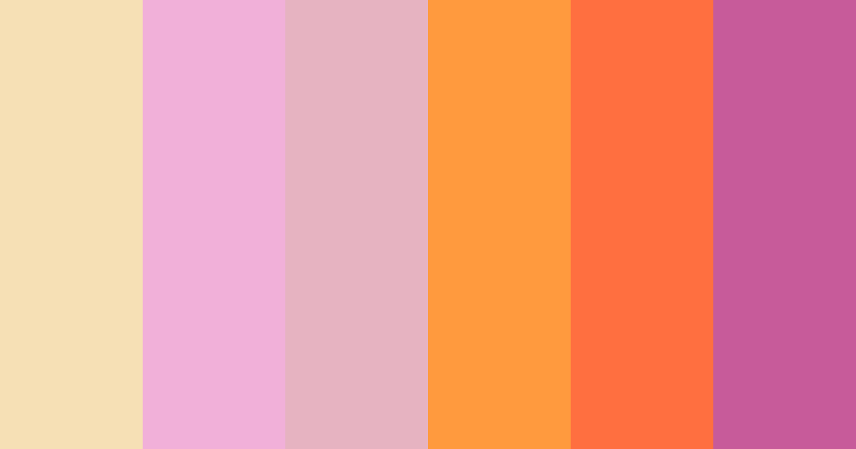 Download bright peach color palette PNG image (landscape)