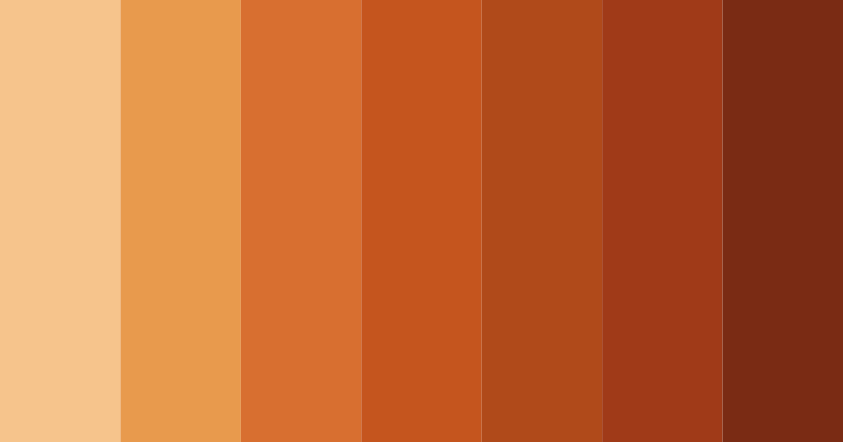 Download burnt orange shades color palette PNG image (landscape)