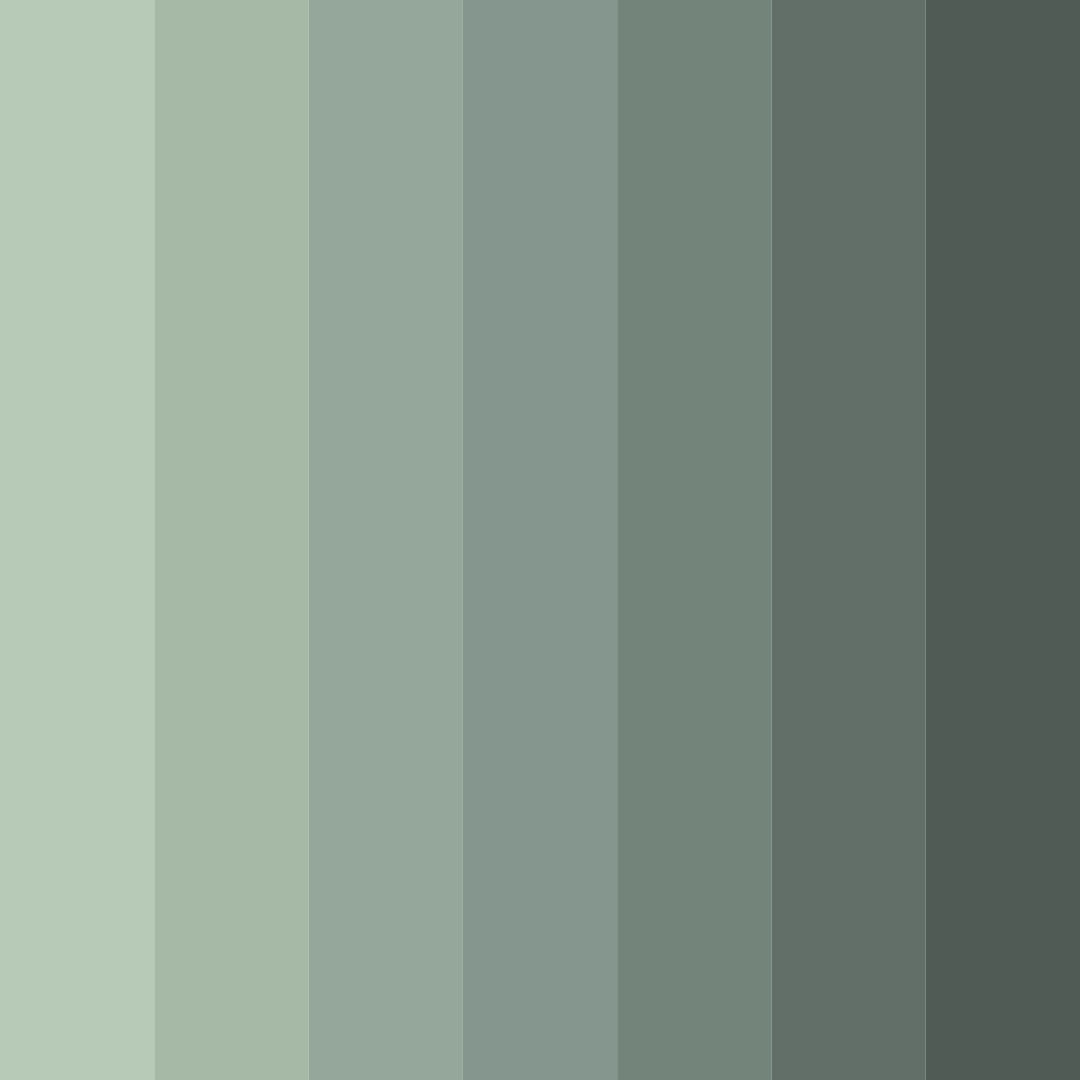 Download whispering greens color palette PNG image (square)
