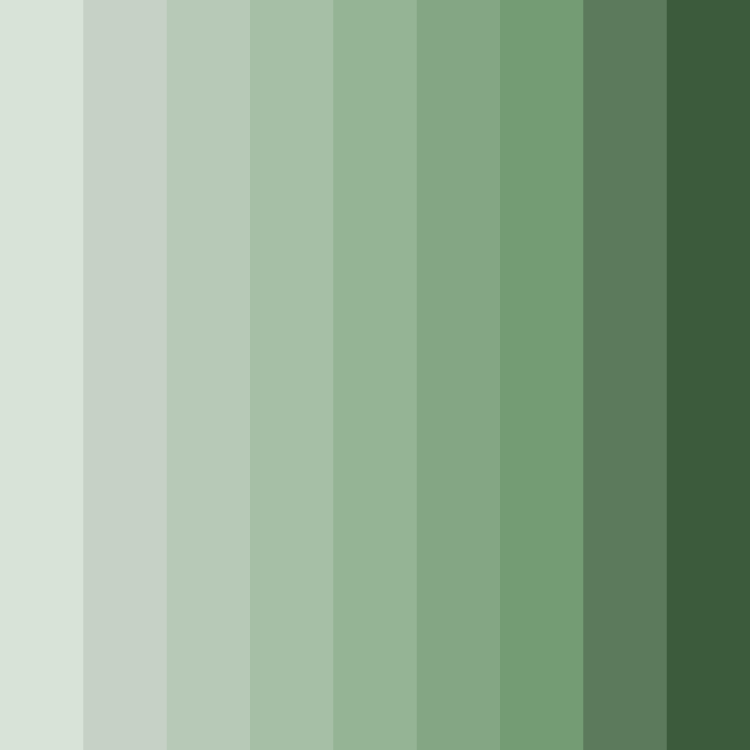 Download whispering greens color palette PNG image (square)