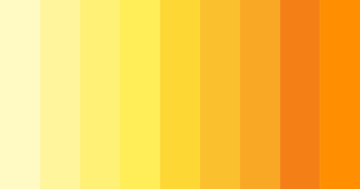 Download shades of yellow color palette PNG image (landscape)