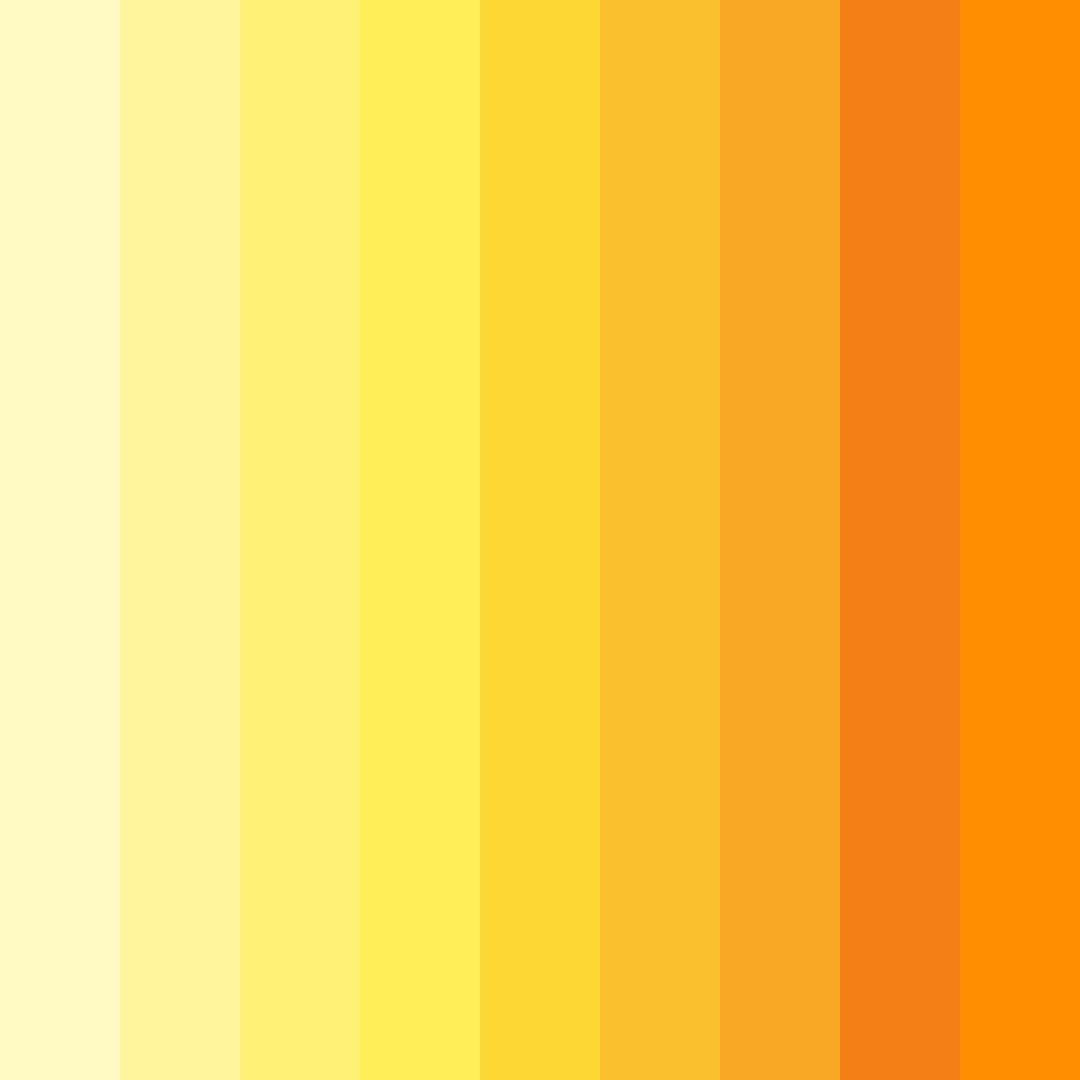Download shades of yellow color palette PNG image (square)