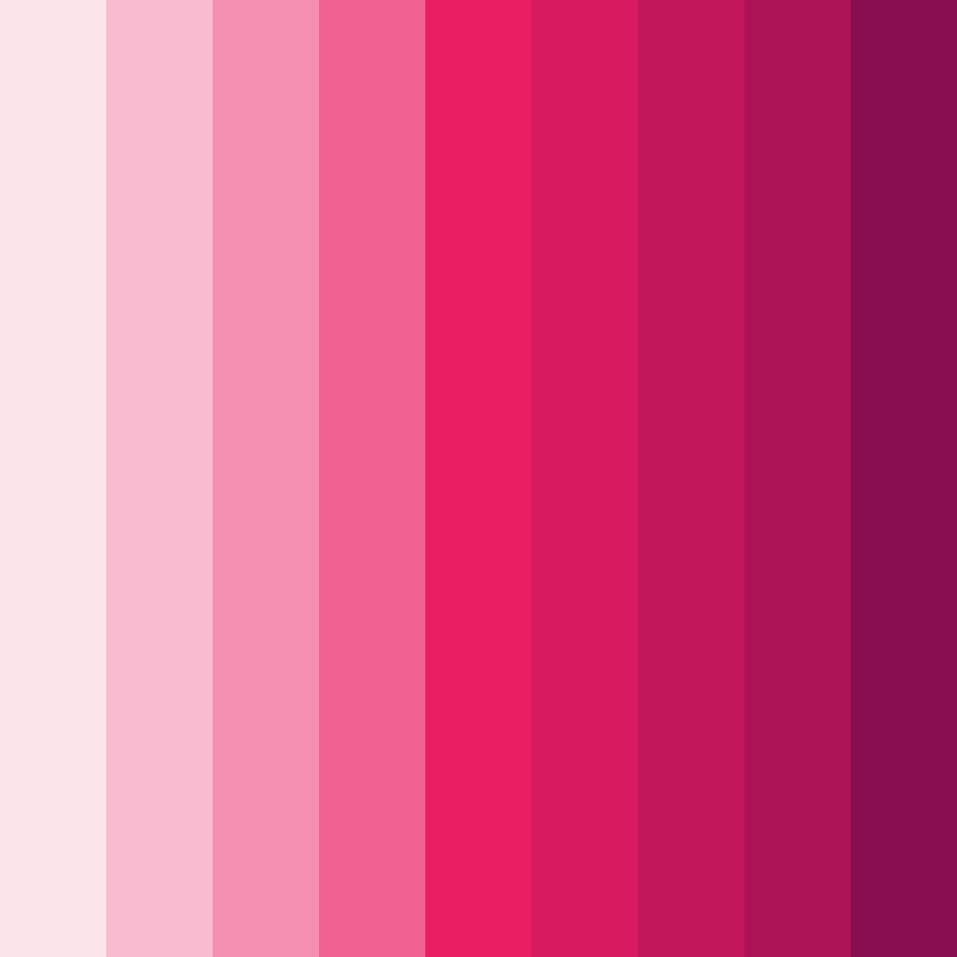 Download shades of pink color palette PNG image (square)