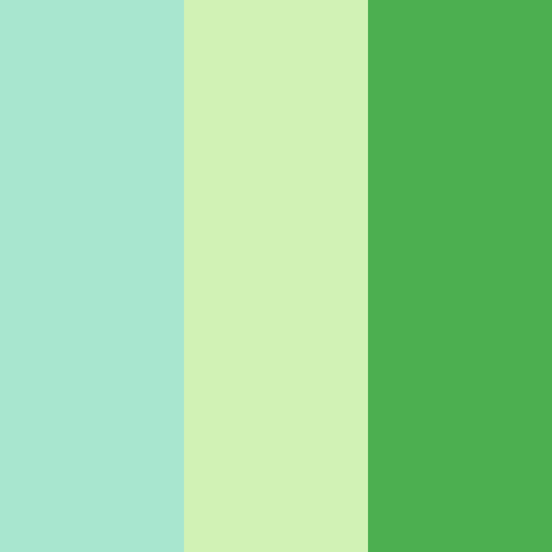 Download shades of green color palette PNG image (square)