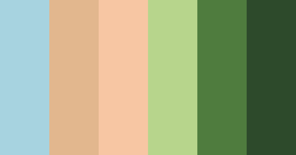 Download seasons of green color palette PNG image (landscape)