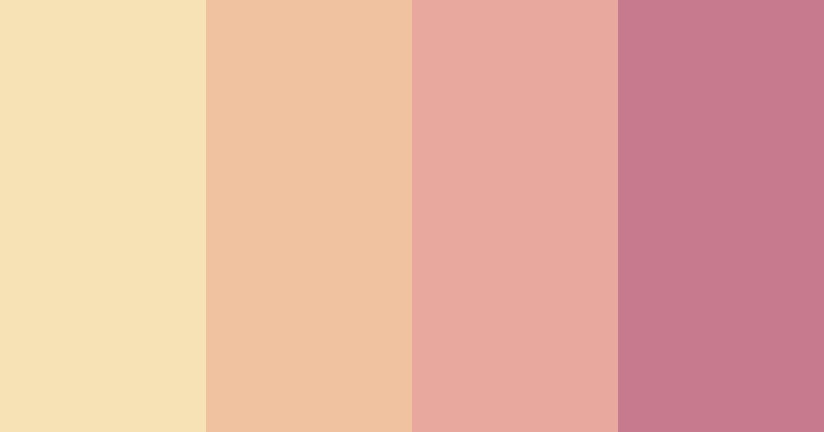 Download peach blossom color palette PNG image (landscape)