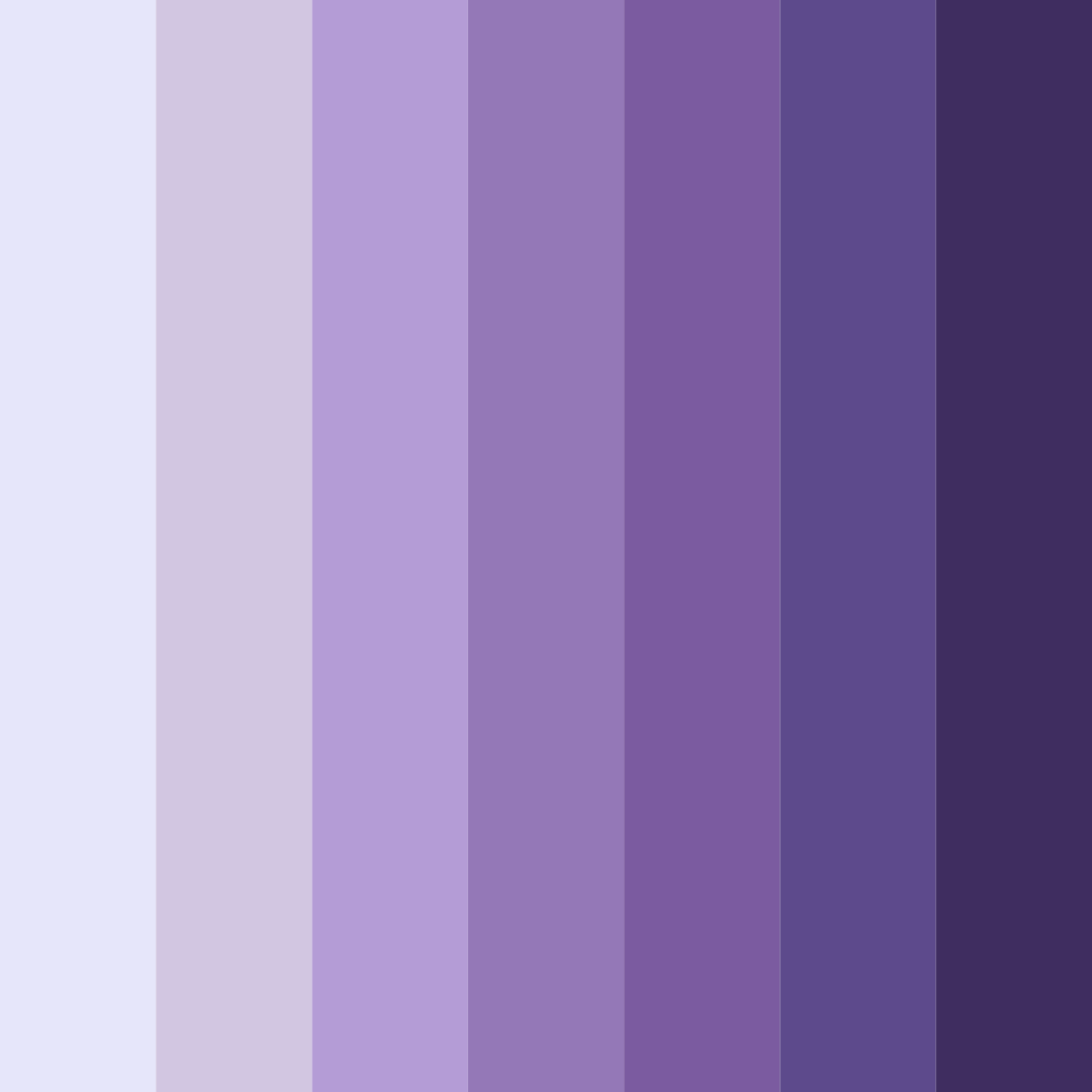 Download shades of lavender color palette PNG image (square)
