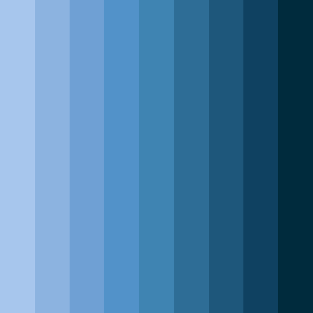 Download cool blue color palette PNG image (square)