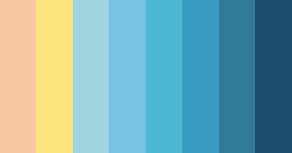 Download rainbow blue color palette PNG image (landscape)