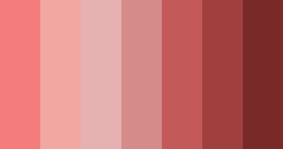Download shades of red color palette PNG image (landscape)