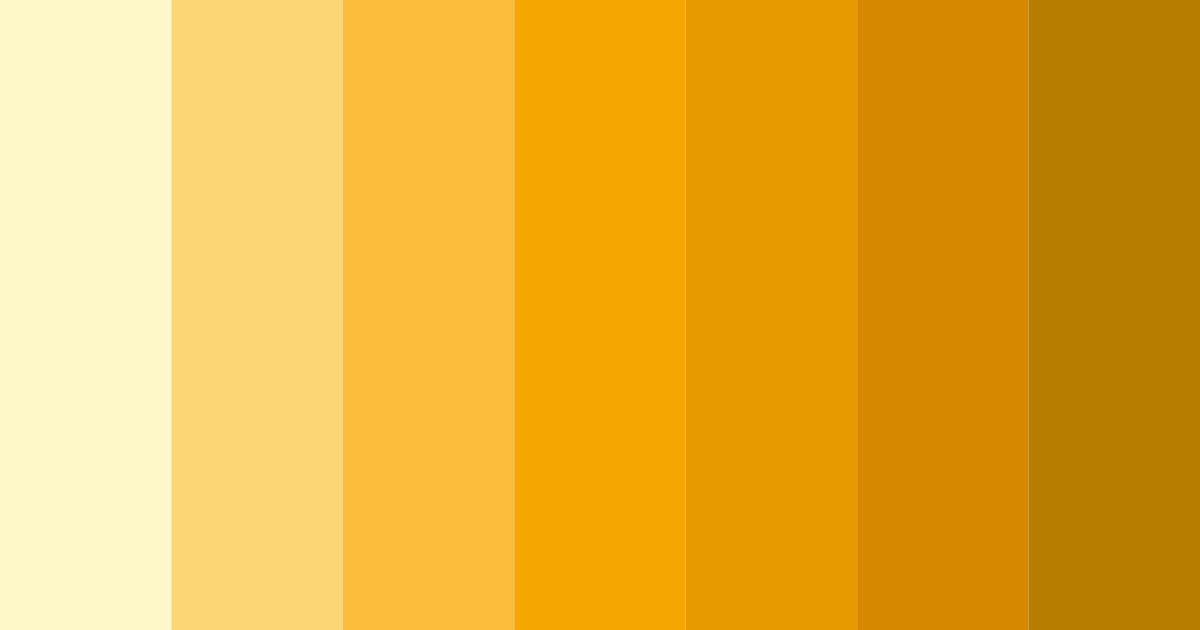 Download shades of marigold yellow color palette PNG image (landscape)