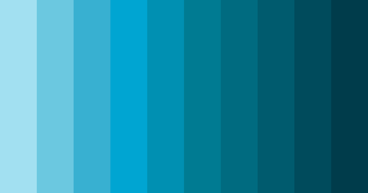 Download tropical blue color palette PNG image (landscape)