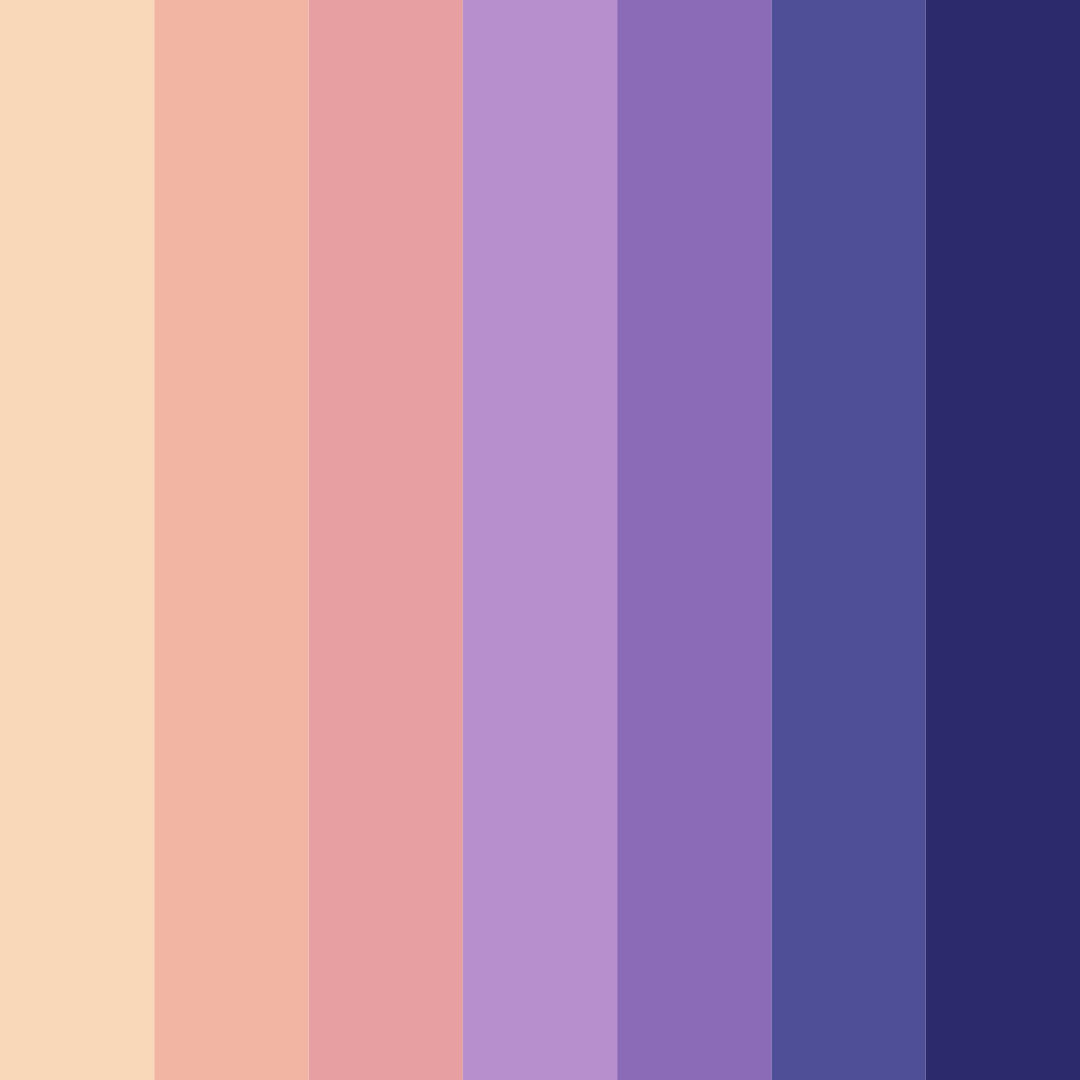 Download purple twilight color palette PNG image (square)