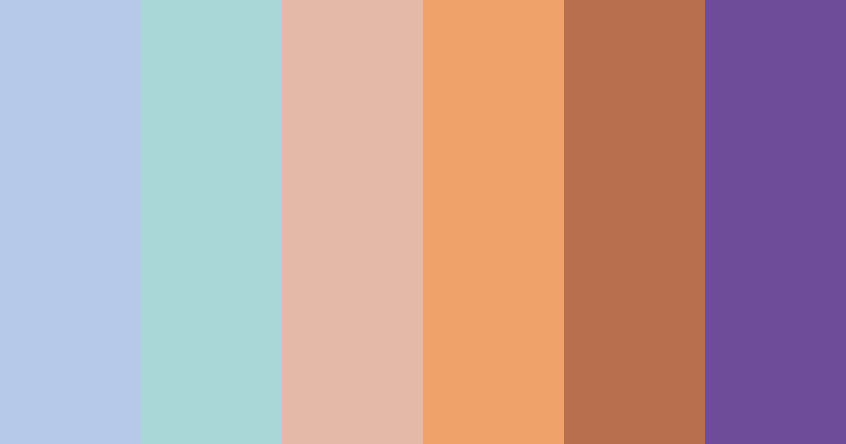Download muted blue orange violet mix color palette PNG image (landscape)