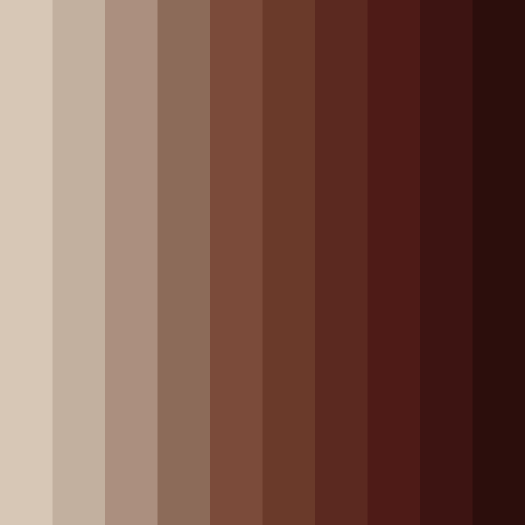 Download coffee brown shades color palette PNG image (square)