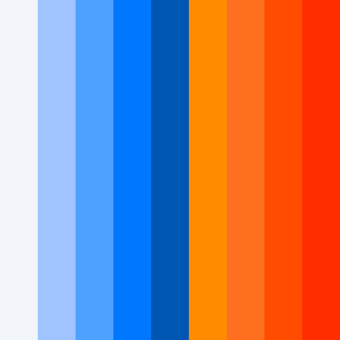 Download blue and orange fusion color palette PNG image (square)