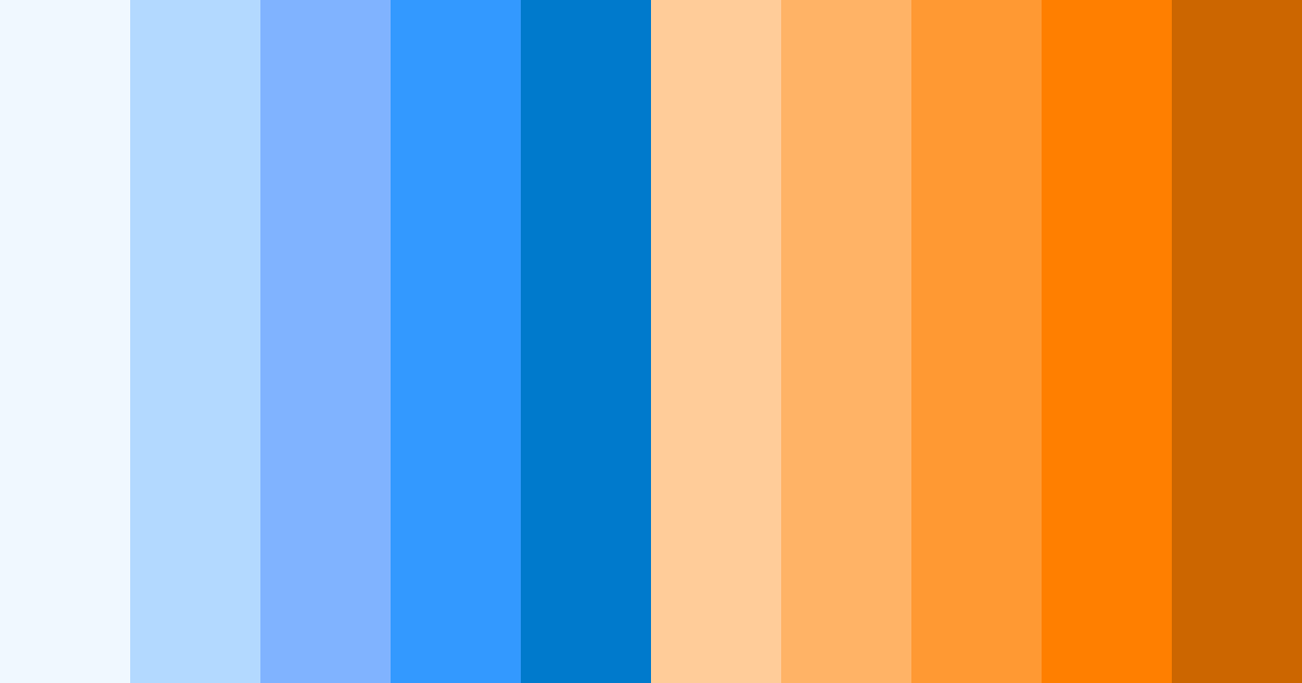 Download blue and orange harmony color palette PNG image (landscape)