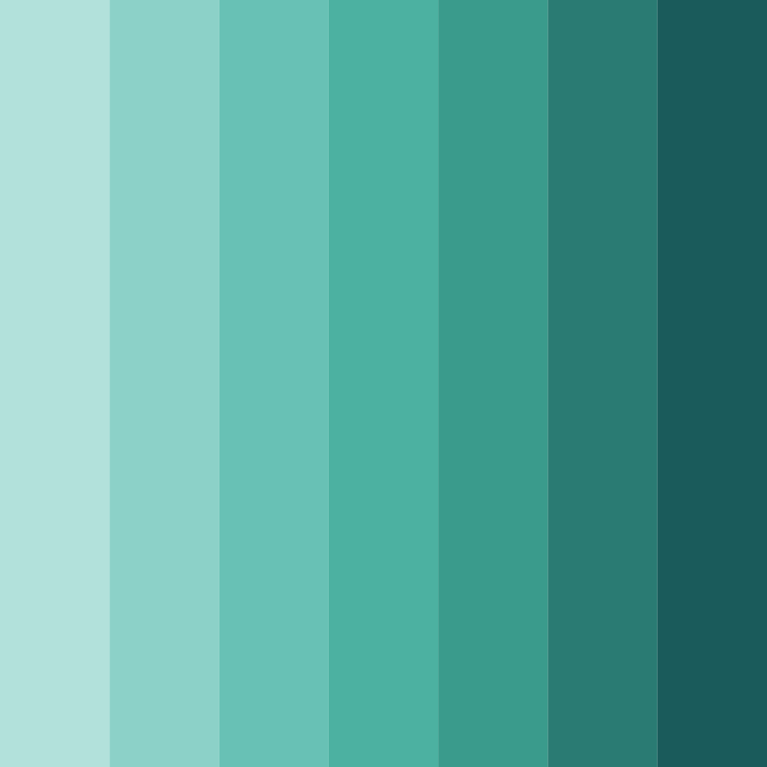 Download teal ocean color palette PNG image (square)