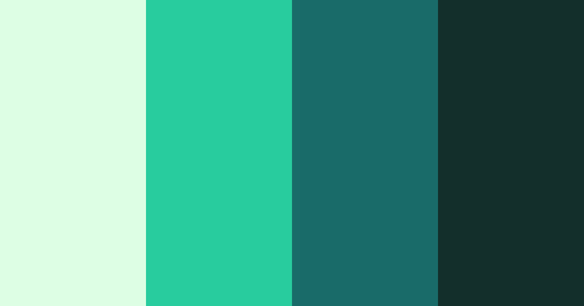 Download minty blue color palette PNG image (landscape)