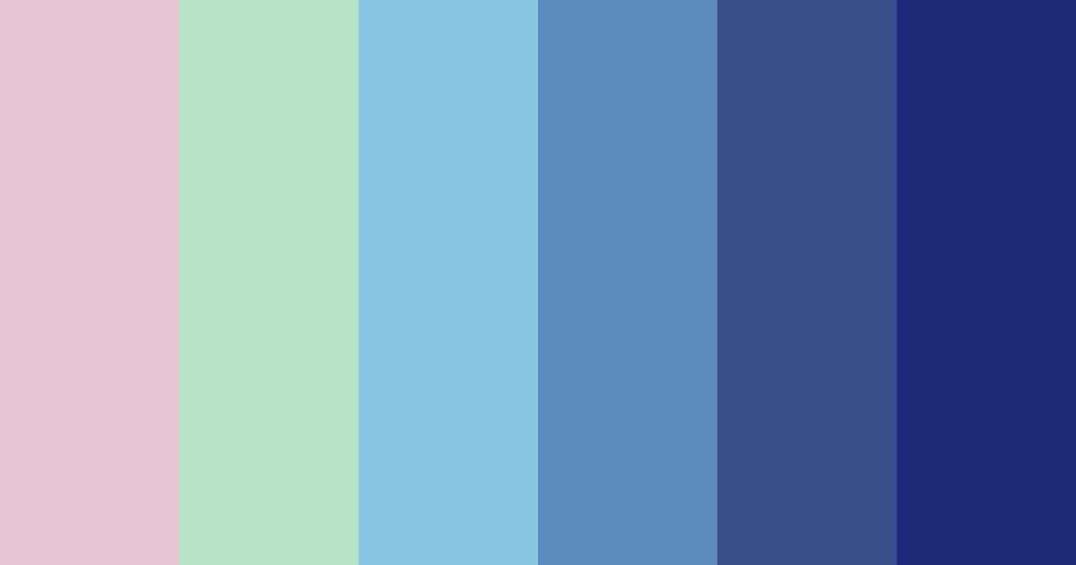 Download blue stained glass color palette PNG image (landscape)