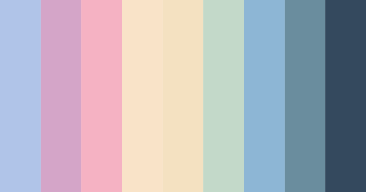 Download whimsical twilight garden color palette PNG image (landscape)