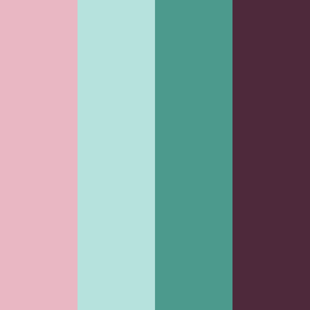 Download blush and teal serenade color palette PNG image (square)