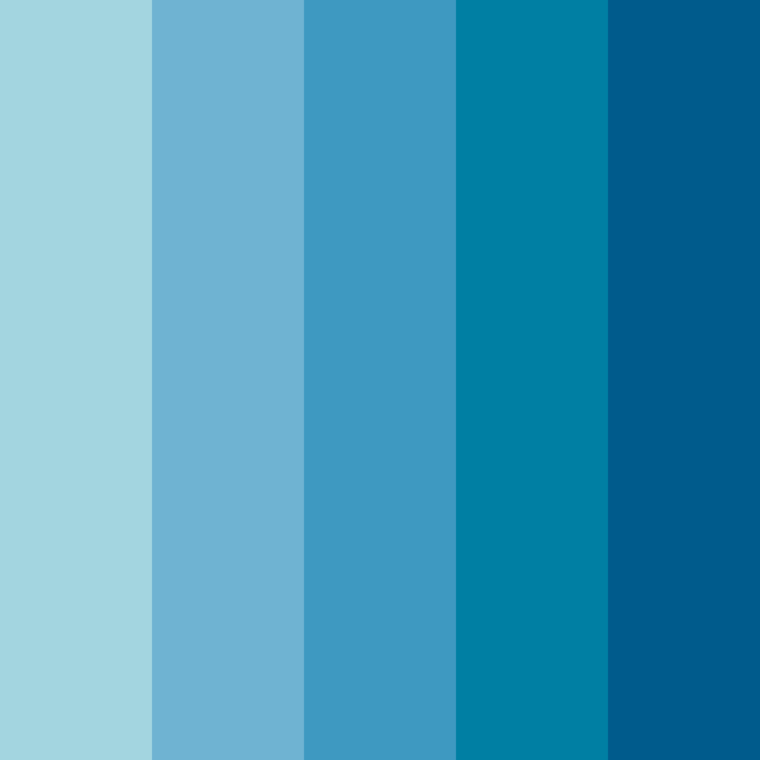 Download shades of blue color palette PNG image (square)