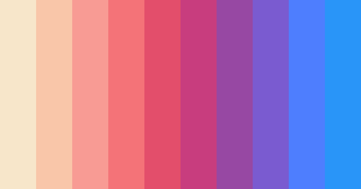 Download rainbow pink color palette PNG image (landscape)