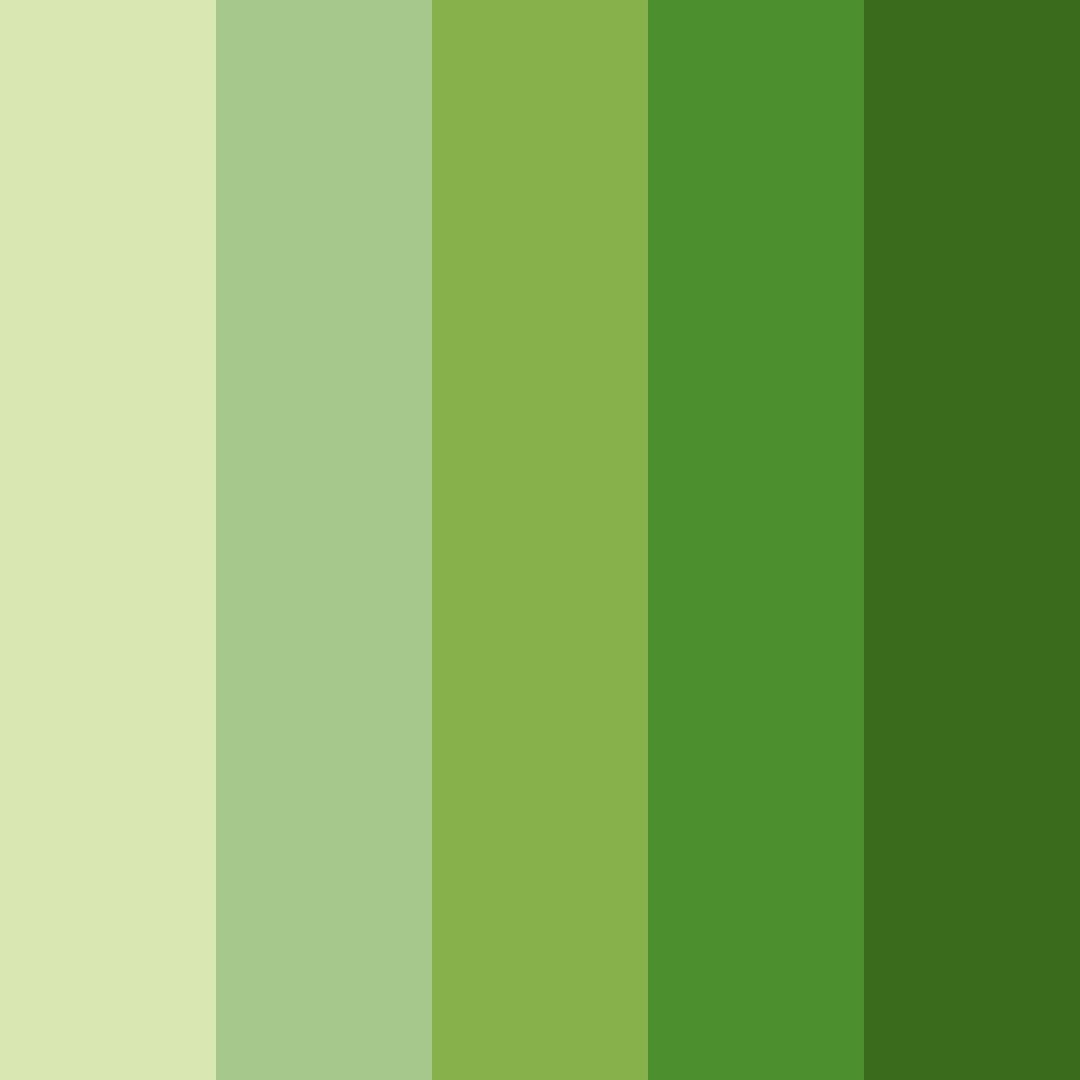 Download green vegetables color palette PNG image (square)