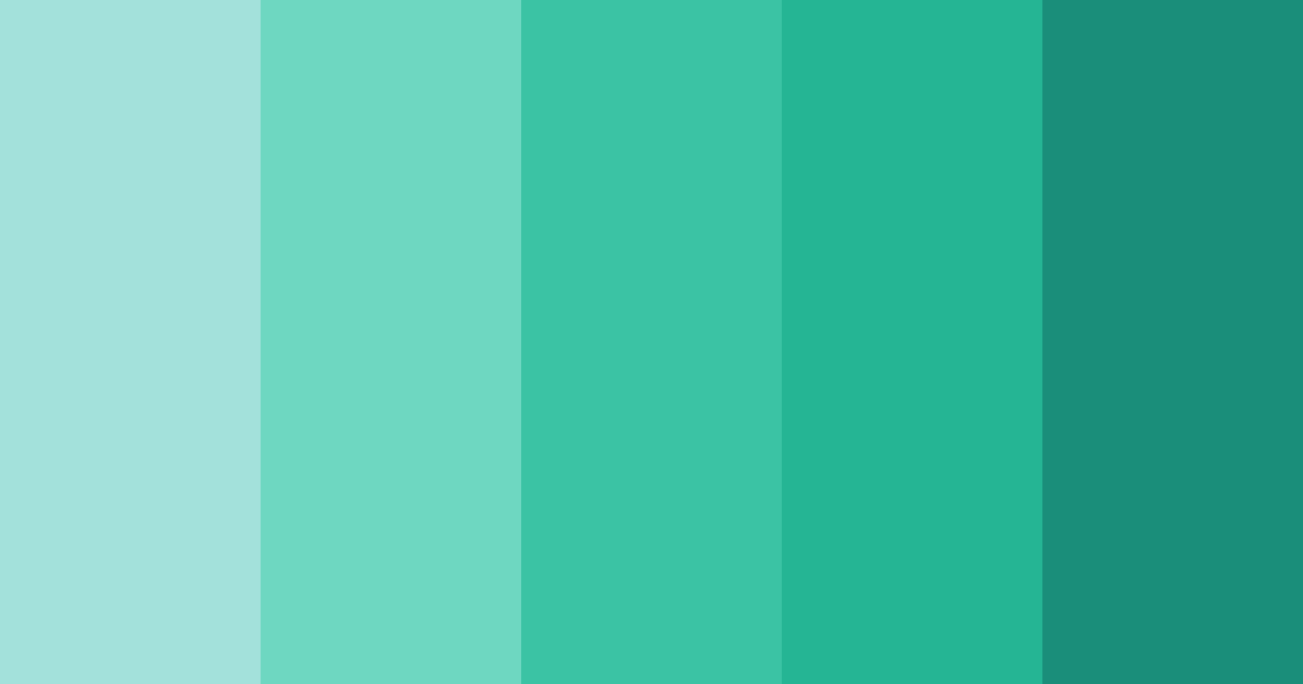 Download tropical teal bliss color palette PNG image (landscape)