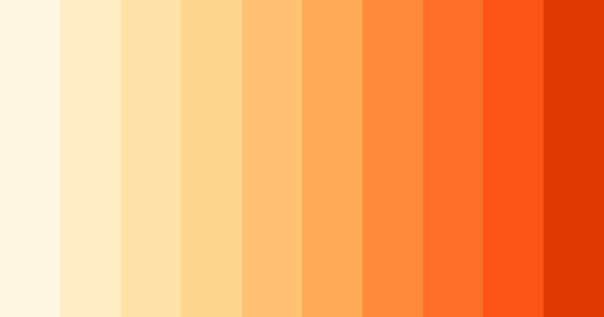 Download warm orange color palette PNG image (landscape)