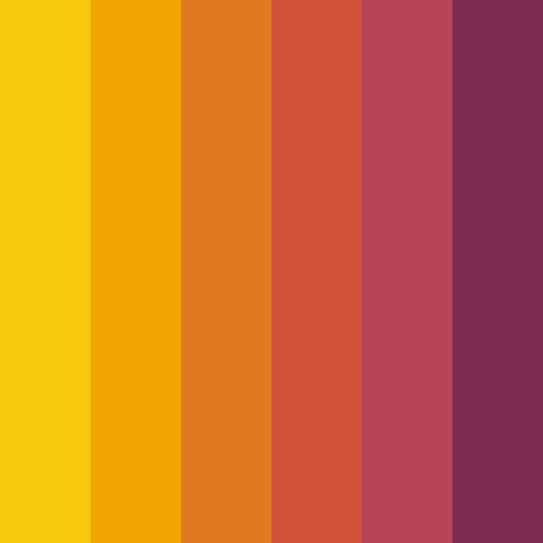 Download shades of yellow red color palette PNG image (square)
