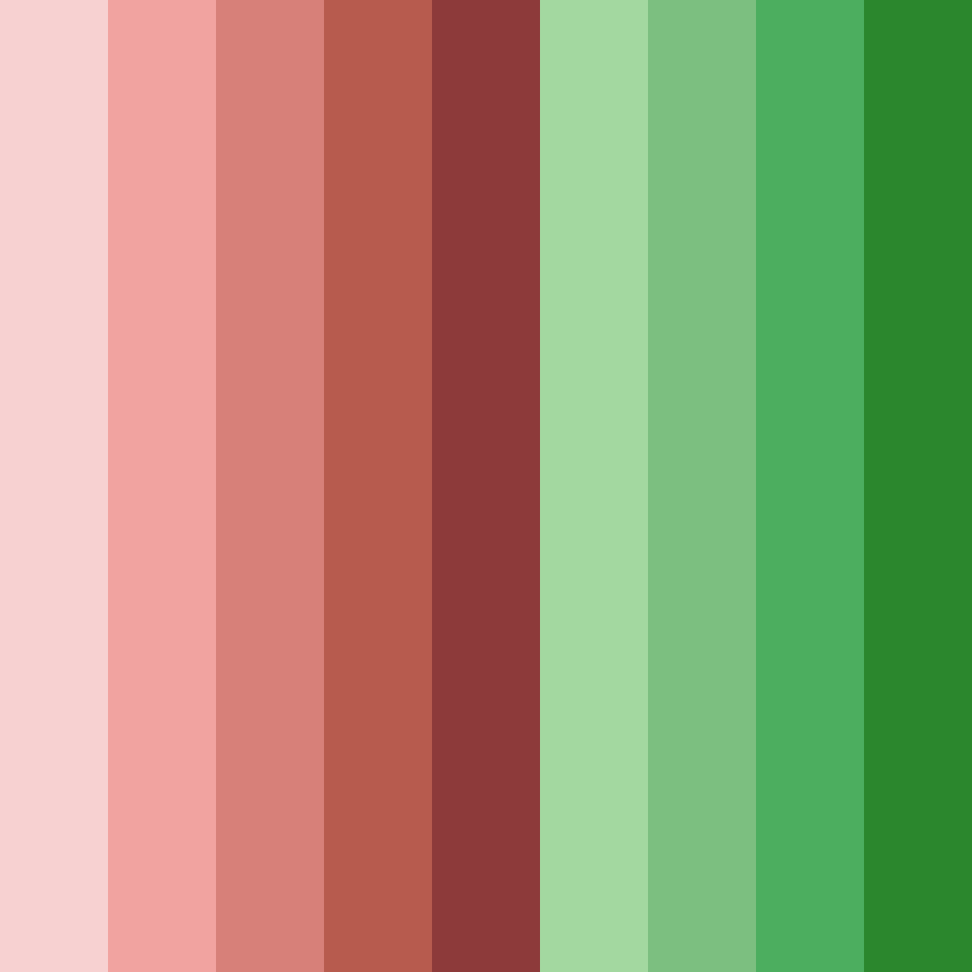 Download red green harmony color palette PNG image (square)
