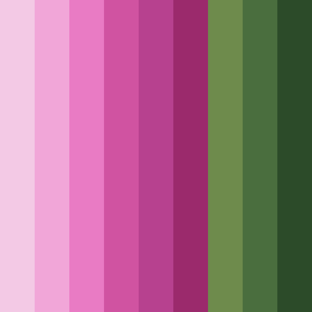 Download pink green dream color palette PNG image (square)