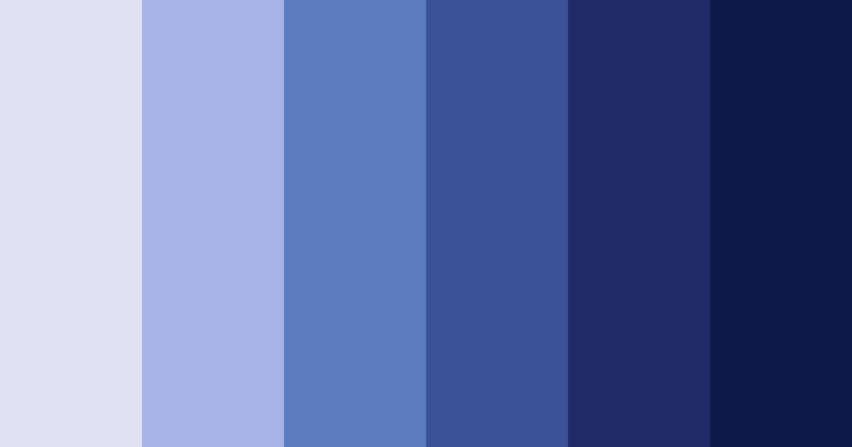Download deep indigo shades color palette PNG image (landscape)