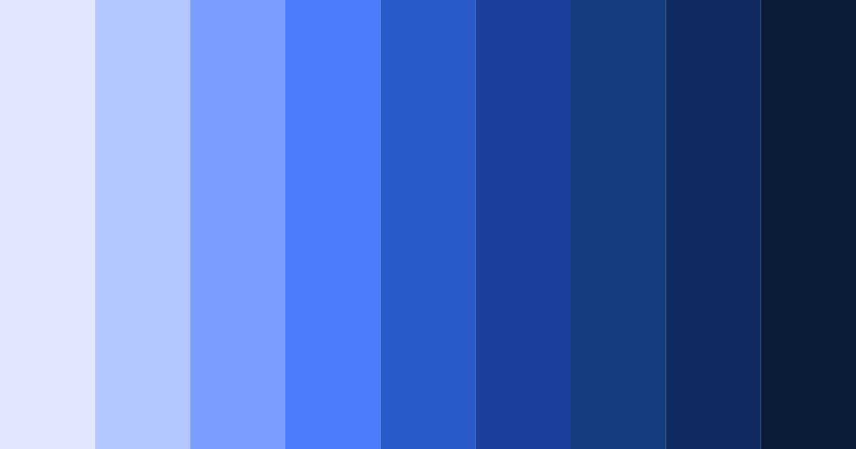 Download vibrant indigo color palette PNG image (landscape)