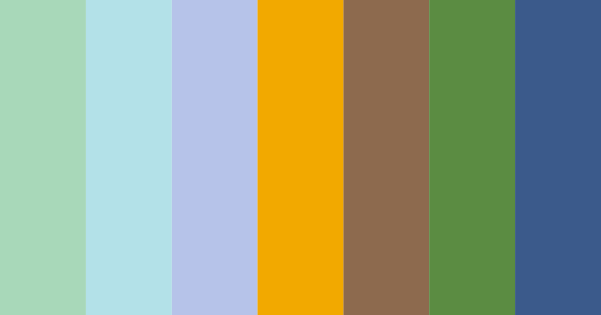 Download earthy blue color palette PNG image (landscape)